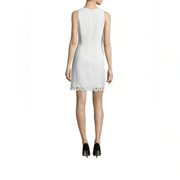Shoshanna | NEW Popover white optic shift dress Scalloped‎ Lace women’s size 12 - Picture 2 of 11